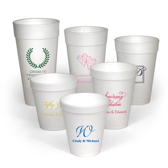 Design Your Own Anniversary Styrofoam Cups